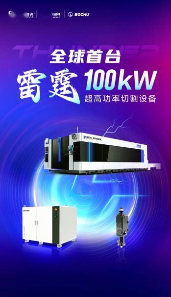 嘉泰激光携手凯普林、柏楚电子联合发布全球首台雷霆100kW超高功率酷游九州切割设备！(图2)